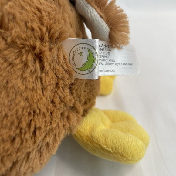 Animal Adventure Owl 9” Plush Stuffed Animal Toy Brown White Round 2013 - Picture 6 of 8